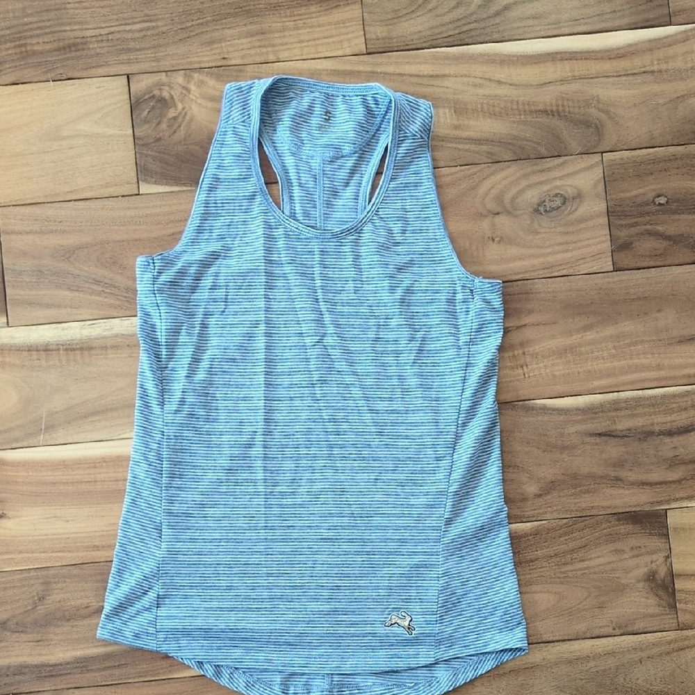 Tracksmith Blue Striped Tank Top